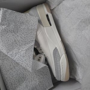 Jordan White and Gray Sneakers